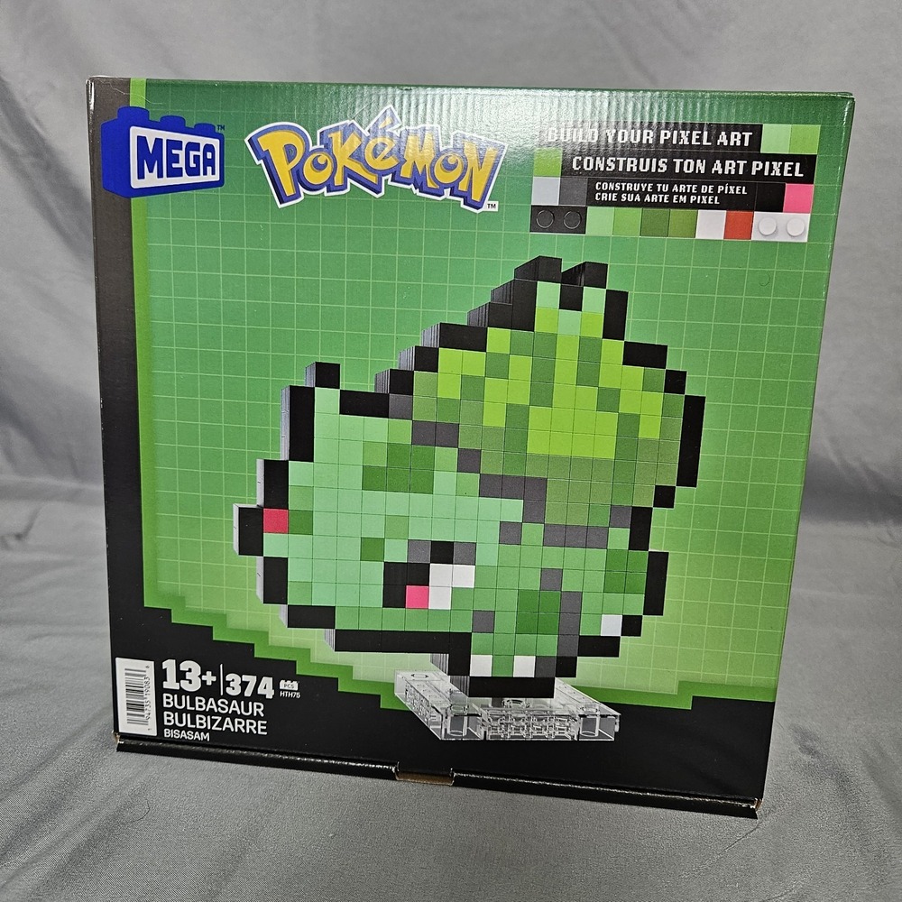 Mega Pokémon Bulbasaur Pixel Art Set 374 pcs • NEW Sealed •‎ Buildable Figure...